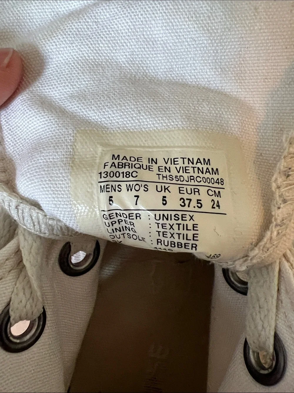 Converse High-Top Canvas Sneakers in Off White